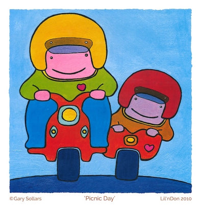 'PICNIC DAY'     Signed LITHO PRINT  24" x 24.5" (60 x 62cm)