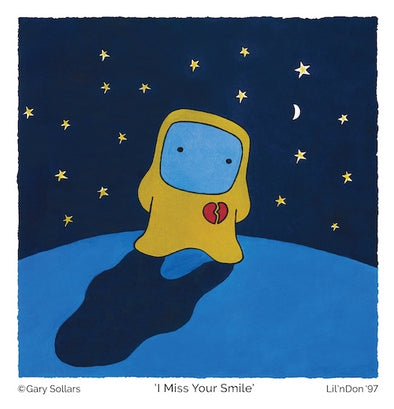 'I MISS YOUR SMILE'   Signed LITHO PRINT   Approx 24" x 24.5"  ( 60 x 62cm )
