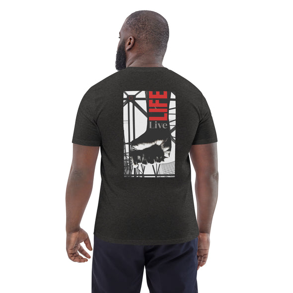 LIVE LIFE  Double Image Unisex Organic Cotton T Shirt