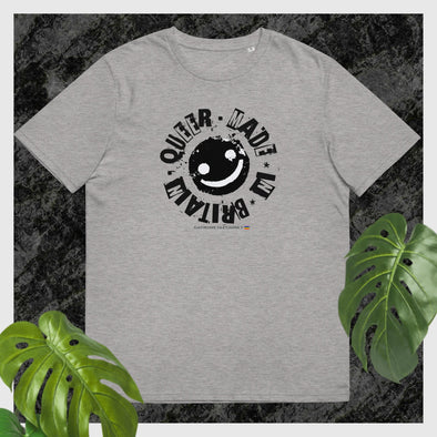 QUEER. MADE IN BRITAIN. Unisex Organic Cotton T Shirt.