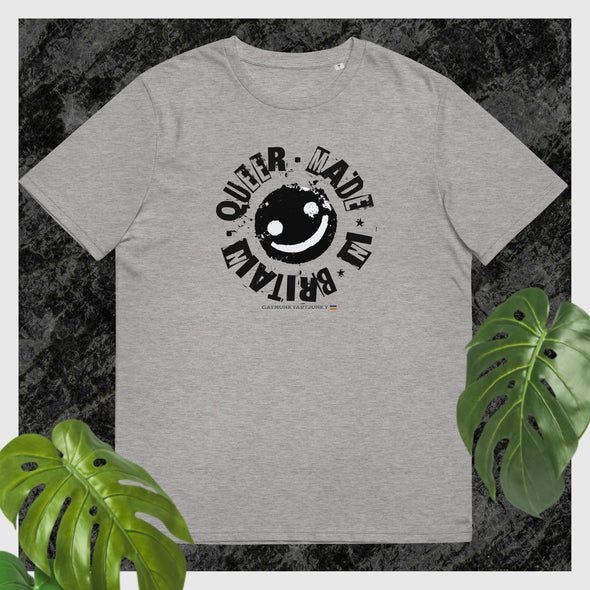 QUEER. MADE IN BRITAIN. Unisex Organic Cotton T Shirt.