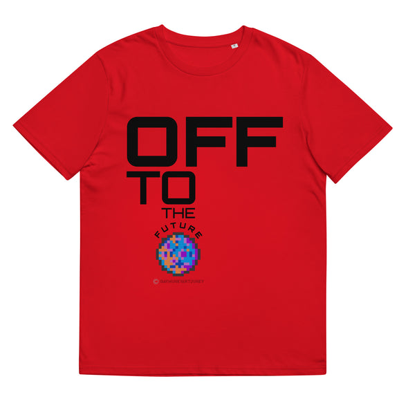 OFF TO THE FUTURE Unisex Organic Cotton T Shirt