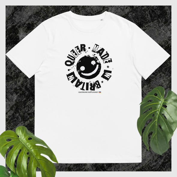 QUEER. MADE IN BRITAIN. Unisex Organic Cotton T Shirt.