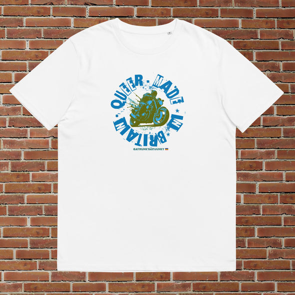 QUEER MADE IN BRITAIN. Unisex Organic Cotton T Shirt.