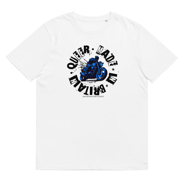QUEER. MADE IN BRITAIN. bigger queer motif. Unisex Organic Cotton T Shirt