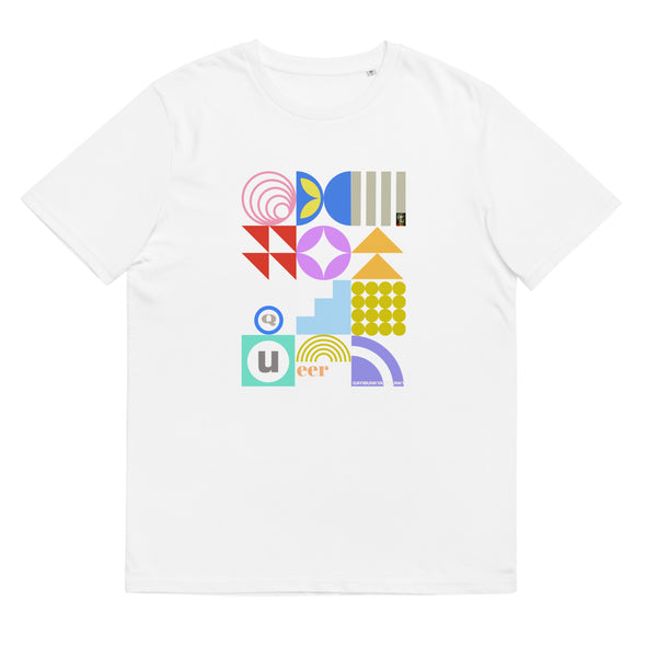 Queer Text Unisex Organic Cotton T Shirt