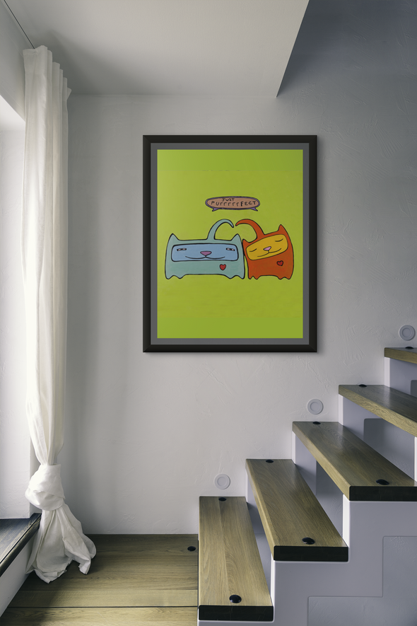 Just Purrrrrfect.      Giclée Print        Lil 'n Don's  PAINTINGS Prints