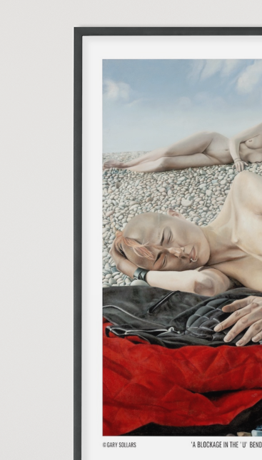A BLOCKAGE IN THE 'U' BEND OF LOVE  . PAINTINGS Prints  . Giclee Print.