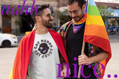 T Shirt   TRI BLEND   GAY MUNKY   black Logo