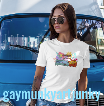 white Organic T shirt, cute cat design, romantic, words say JUST PURRRRRFECT. 
