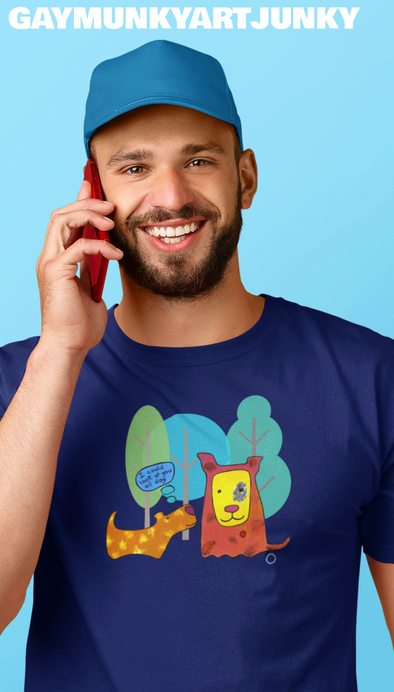 Navy Organic cotton T ShirtI. I could look at you all day...a cute design to give to someone you like .