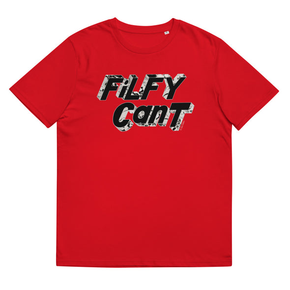 Unisex Organic Cotton  T Shirt  FILFY CANT black body print
