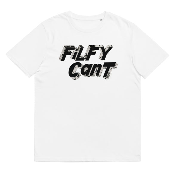 Unisex Organic Cotton  T Shirt  FILFY CANT black body print