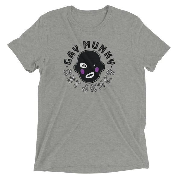 T Shirt   TRI BLEND   GAY MUNKY   black Logo